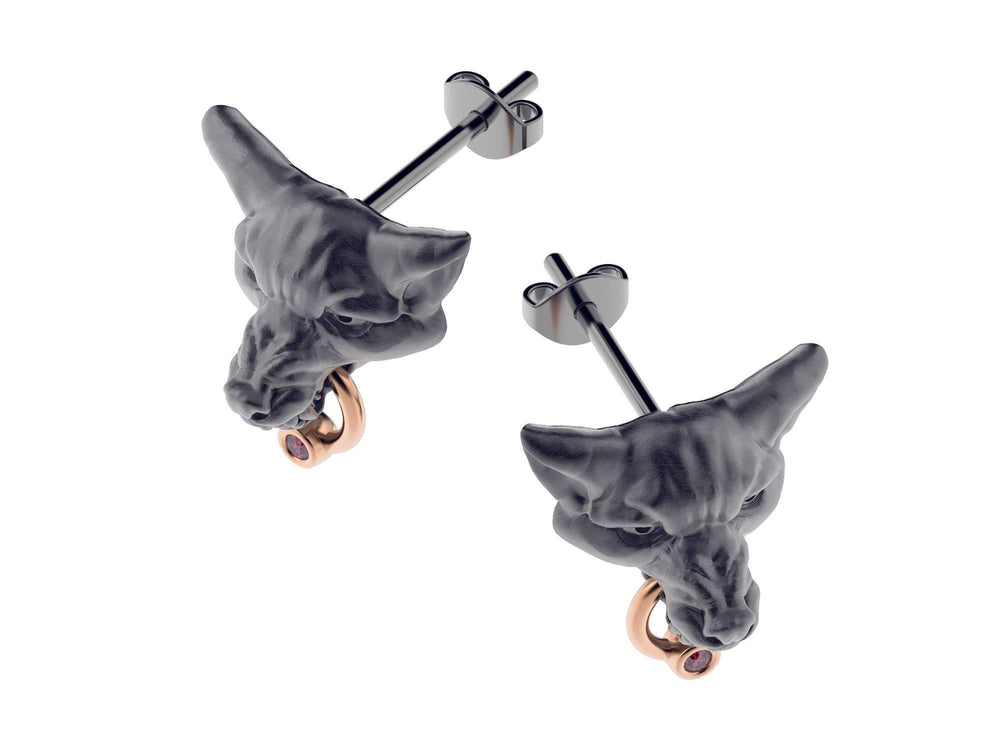 
                  
                    Black Coyote Earrings - OOZA Jewelry
                  
                