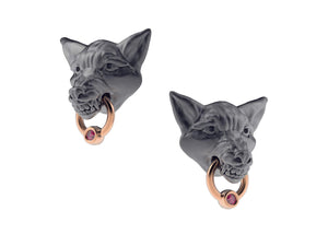 
                  
                    Black Coyote Earrings - OOZA Jewelry
                  
                