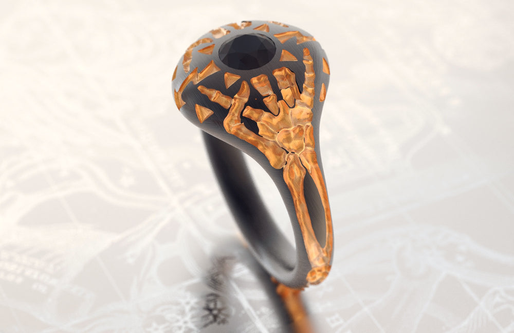 Goat Gesture Chevalier Ring - OOZA Jewelry