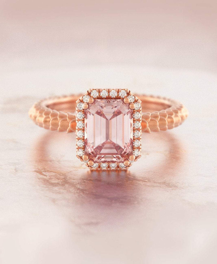 
                  
                    Peachy Serpent Engagement Ring - OOZA Jewelry
                  
                