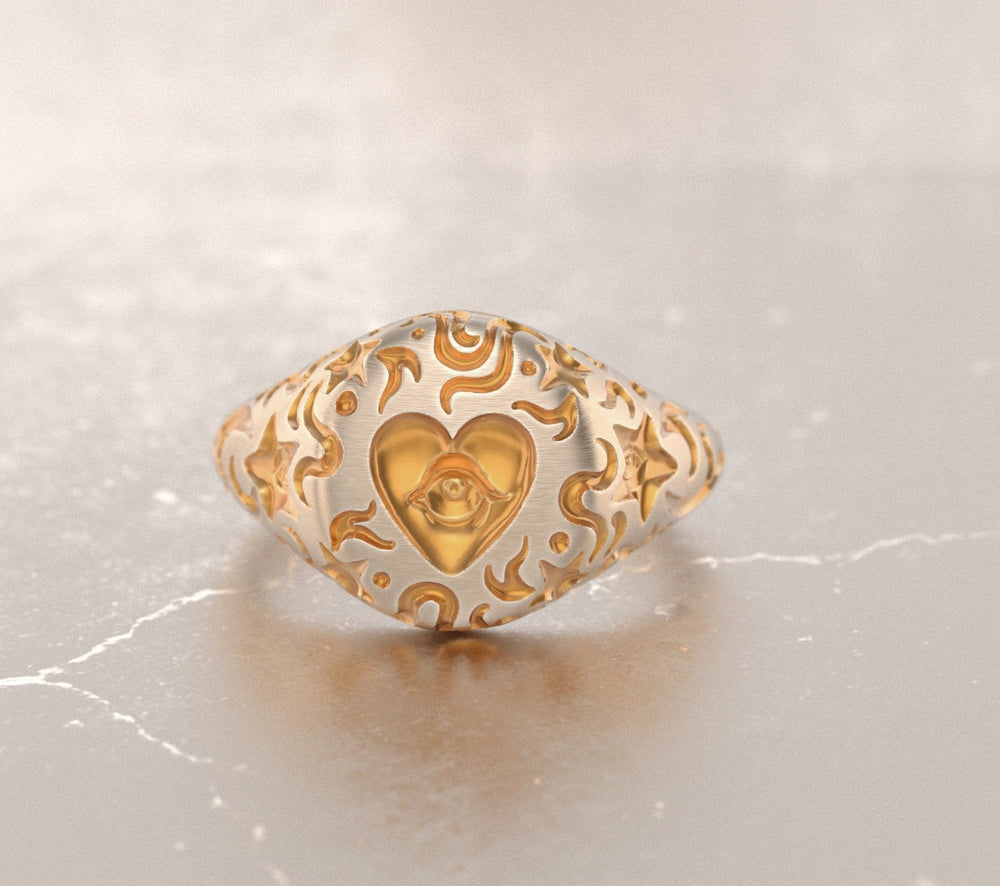 Alchemy Heart Chevalier Ring - OOZA Jewelry