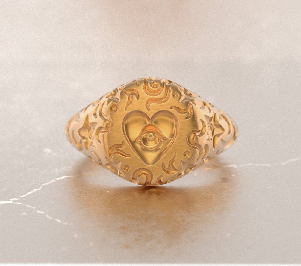 Alchemy Heart Chevalier Ring - OOZA Jewelry